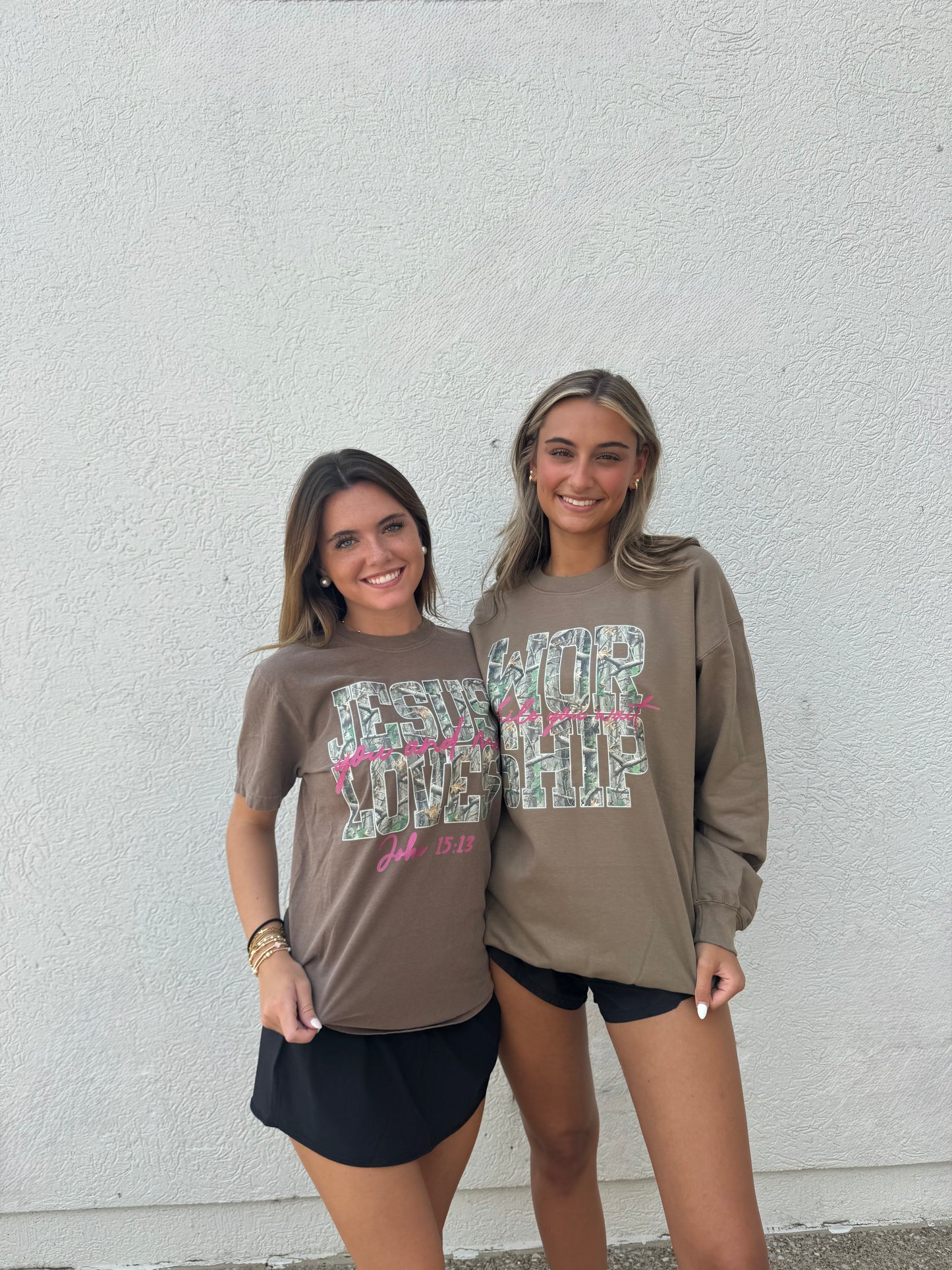 Worship While You Wait Camo Crewneck Sweatshirt