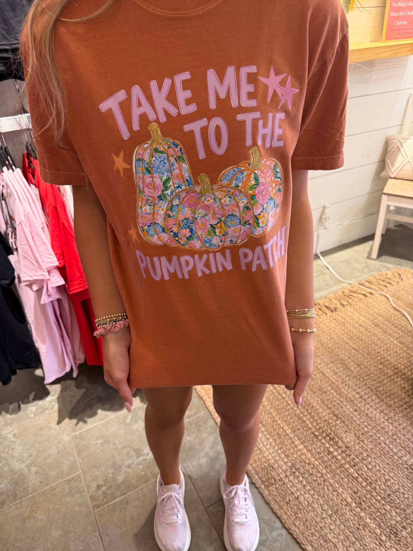 Take me to the Pumpkin Patch Pastel Comfort Colors Graphic Tee