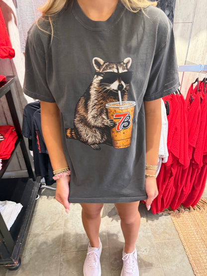 7 Brew Racoon Colors Graphic Tee
