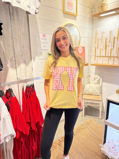 Kentucky KY Gingham Comfort Colors Graphic Tee