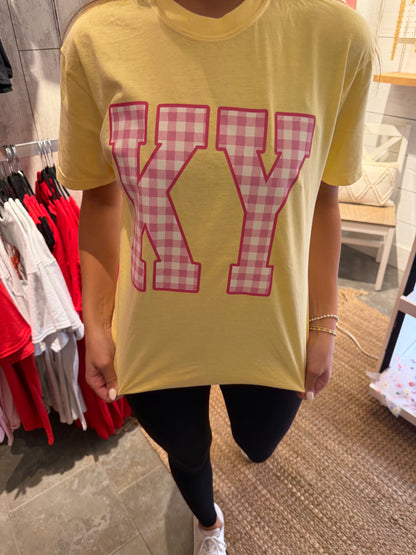 Kentucky KY Gingham Comfort Colors Graphic Tee