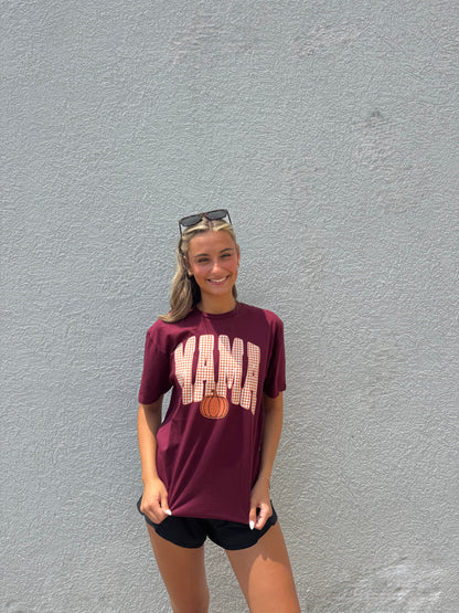 Mama Fall Pumpkin Graphic Tee