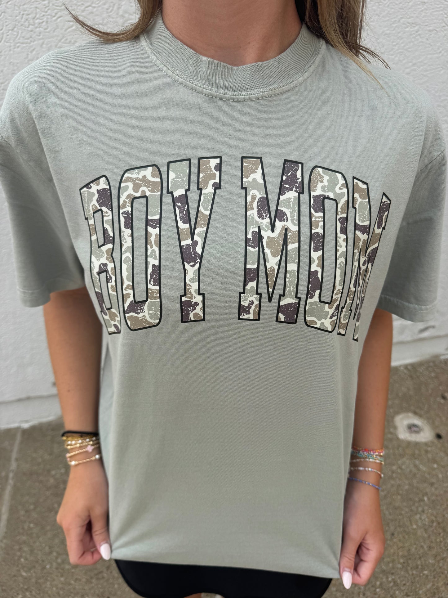 Boy Mom Camo Graphic Tee