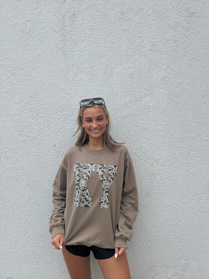 Camo Kentucky KY Crewneck Sweatshirt